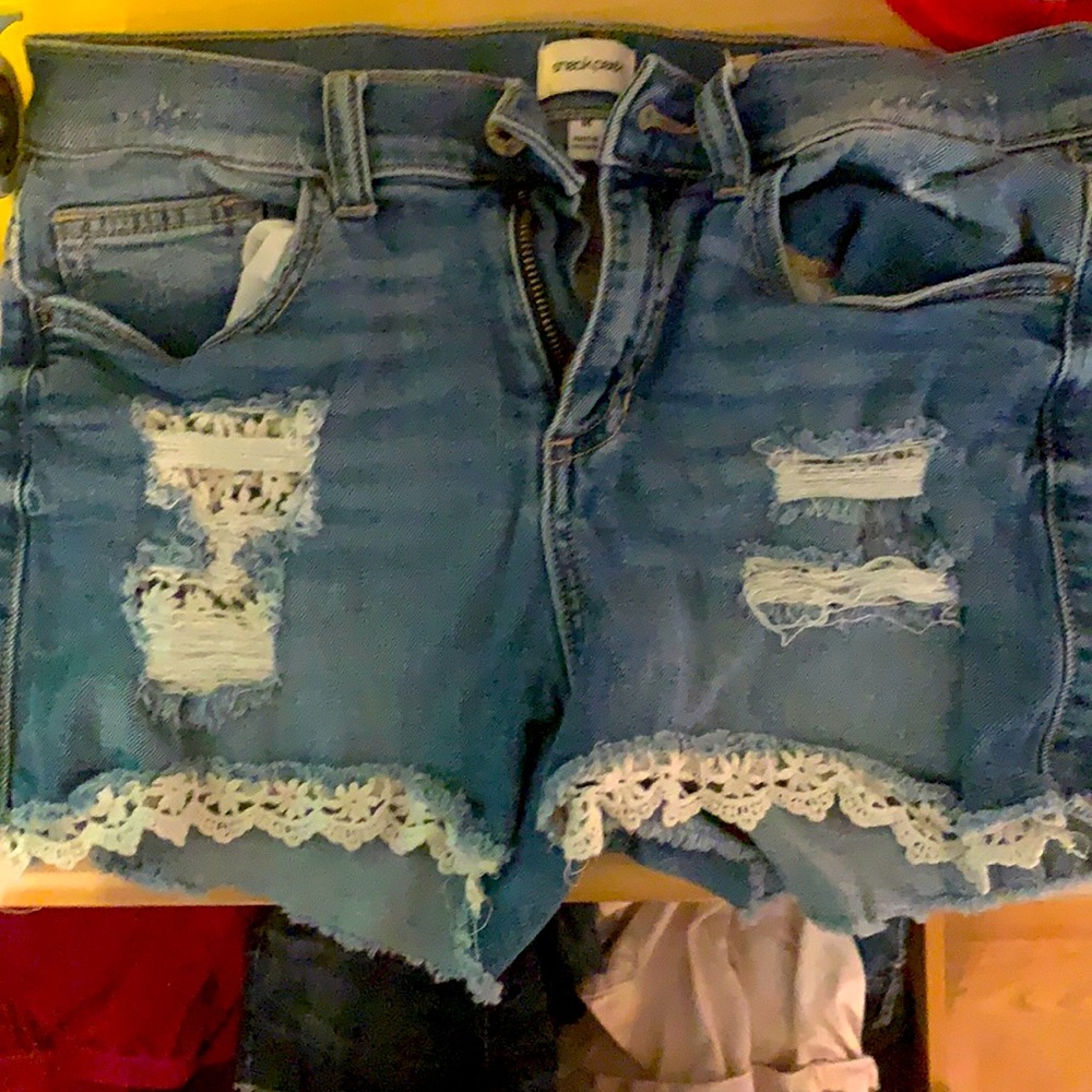 Jean shorts mid rise